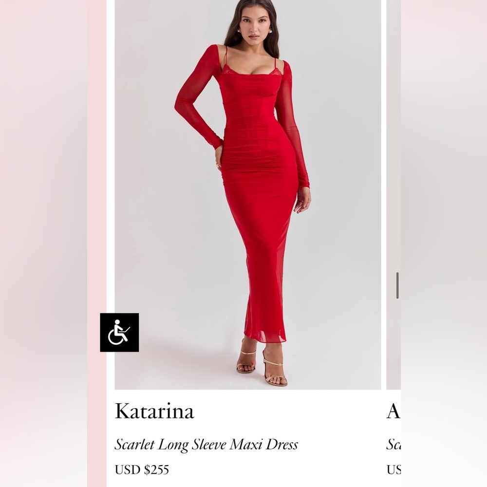 House of CB Katarina maxi dress in red